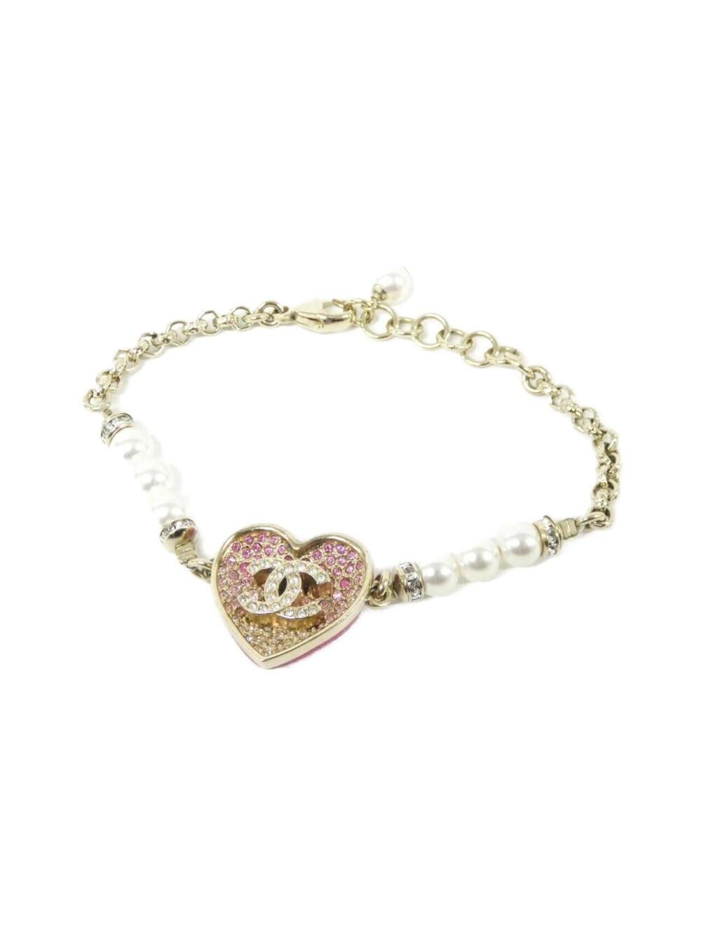 Chanel Bracelet Gold Pink White #247076C13B